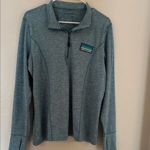 Life Is Good Heathered Blue Quarter-Zip Pullover